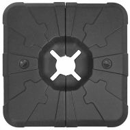 Комплект основа за чадър 2 pcs Черно 88.5 x 88.5 x 12 cm