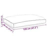 Възглавница за палетна седалка Турско син 120 x 80 x 12 cm