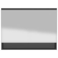 Шкаф с огледало за баня, 80x15x60 см, МДФ, антрацит