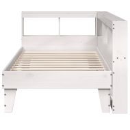 Легло с етажерка за книги, без матрак, 100x200 см, бор масив