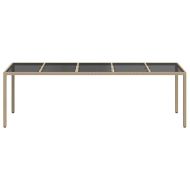 Градинска маса за хранене Бежово 250 x 100 x 75 см Полиратан