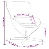 Стол яйце Синьо 63 x 73 x 90 см Кадифе