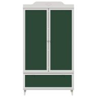 Дъска за записки Гардероб с чекмедже Бяло Инженерно дърво