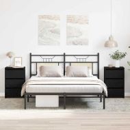 Нощен шкаф 2 pcs Черен дъб 40 x 35 x 62.5 см Инженерно дърво