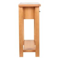 Конзолна маса с 2 чекмеджета, 83x30x73 см, дъбов масив