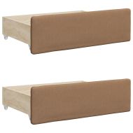 Канапе с изтегляне и чекмеджета капучино 90x200 см еко кожа