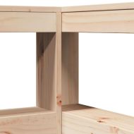 Легло с етажерка за книги, без матрак, 140x190 см, бор масив