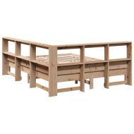 Легло с етажерка за книги, без матрак, 150x200 см, бор масив