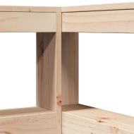 Легло с етажерка за книги, без матрак, 140x190 см, бор масив