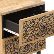 Нощни шкафчета, 2 бр, 40x33x46 см, манго масив