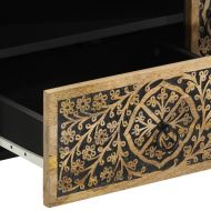 ТВ шкаф, 105x33x46 см, масивно мангово дърво