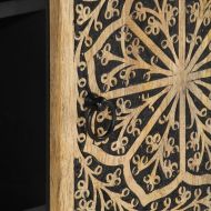 Страничен шкаф 90x33x75 см манго масивно дърво