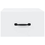 Нощно шкафче за стенен монтаж, бяло, 35x35x20 см