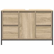 Шкаф за мивка с чекмеджета Дъб Сонома 90x34,5x60 cm