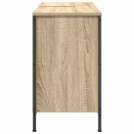 Шкаф за мивка с чекмеджета Дъб Сонома 90x34,5x60 cm