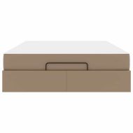 Рамка за легло с матрак Капучино 140 x 190 cm Изкуствена кожа