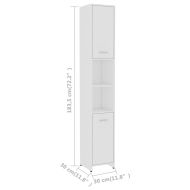 Комплект мебели за баня от 3 части, бял, инженерно дърво