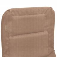 Сгъваеми шезлонги 2 бр таупе текстилен и боядисана стомана