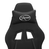 Гейминг стол, черен, изкуствена кожа