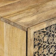 Комплект мебели за баня, 2 части, масивна мангова дървесина