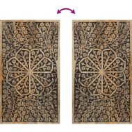 Комплект мебели за баня, 3 части, масивна мангова дървесина