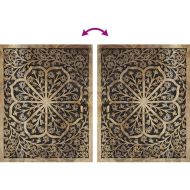 Комплект мебели за баня, 5 части, масивна мангова дървесина