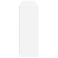 Сайдборди с LED осветление, 3 бр, бели, инженерно дърво