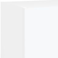 ТВ стенни модули с LED, 4 части, бели, инженерно дърво