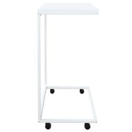 Помощна маса с колелца бяла 55x35x70 см инженерно дърво