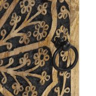 Стенен шкаф за баня 38x33x48 см масивно мангово дърво