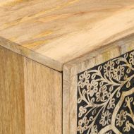 Шкаф за баня 38x33x58 см масивно мангово дърво