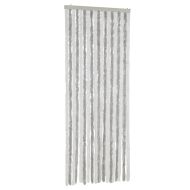 Ресни за врата против мухи, светлосиво и бяло, 56x185 см, шенил