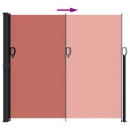 Прибираща се странична тента, теракота, 180x600 см