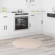 Антихлъзгащ shaggy килим Крем 90 x 90 cm ПП