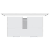 Комплект мебели за баня, бял, инженерно дърво