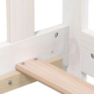 Дневно легло без матрак, бял, борово дърво масив, 90x200 см