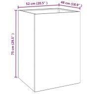 Кашпа, 52x48x75 см, кортенова стомана