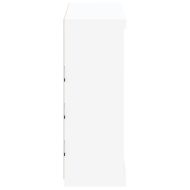 Сайдборд с LED светлини, бял, 81x37x100 см