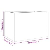 Кашпа, бяла, 62x47x46 см, стомана