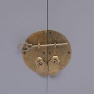 Нощно шкафче, сиво, 38x28x52 см, дърво от пауловния