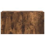 Комплект ТВ шкафове от 4 части, опушен дъб, инженерно дърво