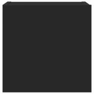 Комплект ТВ шкафове от 4 части, черно, инженерно дърво