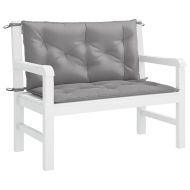 Възглавница за градинска пейка сива 100x(50+50)x7 см оксфорд