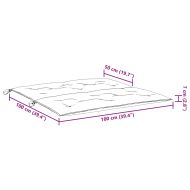 Възглавница за градинска пейка сива 100x(50+50)x7 см оксфорд