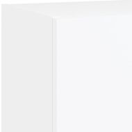 ТВ стенни модули с LED, 4 части, бели, инженерно дърво