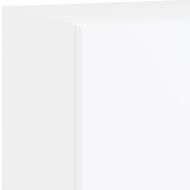 ТВ стенни модули с LED, 5 части, бели, инженерно дърво