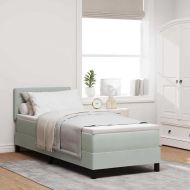 Легло с пружинирана основа Светлосиво 80 x 200 cm Кадифе