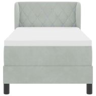 Легло тип Box Spring с матрак тъмно сиво 80x200 см кадифе