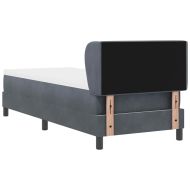 Легло тип Box Spring с матрак тъмно сиво 80x200 см кадифе