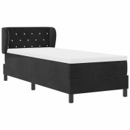 Легло тип Box Spring с матрак тъмно сиво 80x200 см кадифе Черно